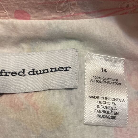 Alfred Dunner Butterfly Floral pastel eyelet jacket, size 14 - Picture 4 of 4